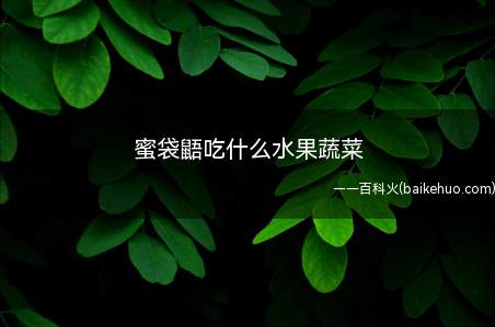 蜜袋鼯吃什么水果蔬菜(蜜袋鼯可以吃的水果蔬菜)