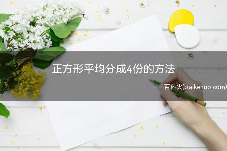 正方形平均分成4份的方法