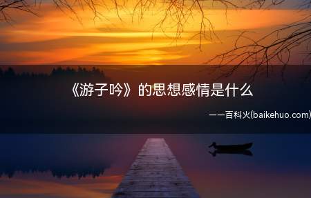 《游子吟》的思想感情是什么