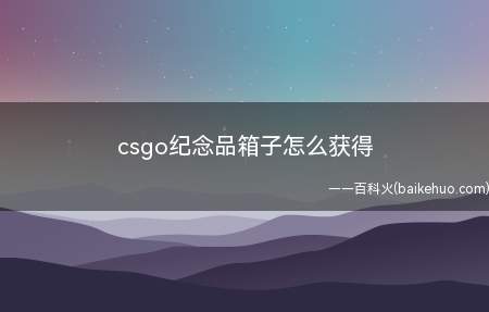 csgo纪念品箱子怎么获得(csgo纪念品箱子怎么获得,来看经验能不能帮到你吧!)