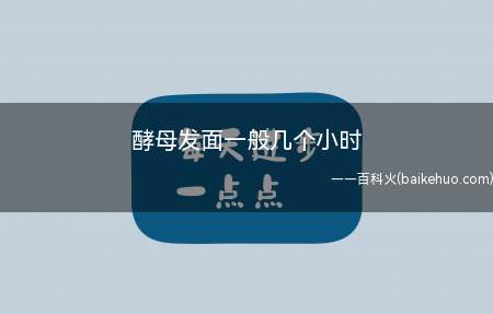 酵母发面一般几个小时