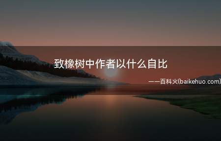 致橡树中作者以什么自比(《致橡树》中作者以木棉树自比)