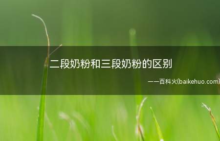 二段奶粉和三段奶粉的区别(奶粉和三段奶粉的区别)