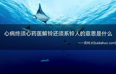 心病终须心药医解铃还须系铃人的意思是什么