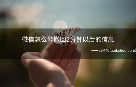 微信怎么能撤回2分钟以后的信息（微信软件还不支持2分钟以后可以撤回信息）