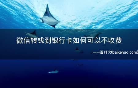 微信转钱到银行卡如何可以不收费（微信转账到银行卡上有1000的免费提现）