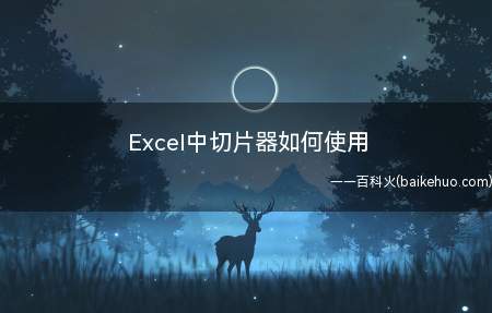 Excel中切片器如何使用