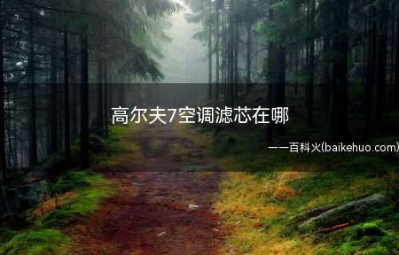 高尔夫空调滤芯在副驾驶储物箱后,需拆开才能取出更换