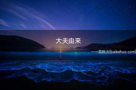 大夫源自宋朝时期,太医局里的医生也享有官衔,有大夫、郎中等级