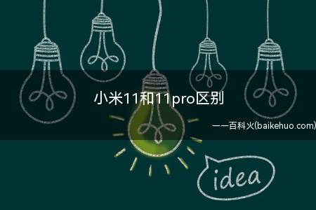 小米11和11pro区别(快充小米11Pro的电池容量要比11的大一些)