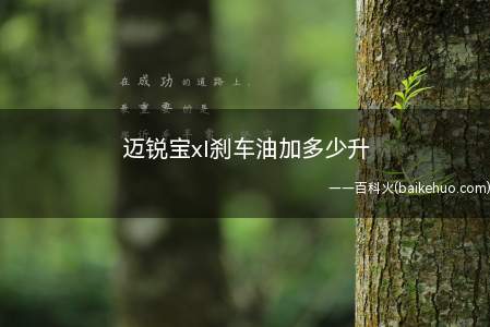 迈锐宝xl刹车油加多少升(迈锐宝xl刹车油更换量为1L)