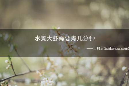 水煮大虾需要煮几分钟