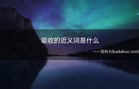吸收的近义词是什么