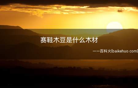 赛鞋木豆是什么木材(赛鞋木豆为其学名,其还有俗称为,乌金木,贝利等)