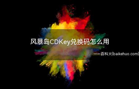 风暴岛CDKey兑换码怎么用