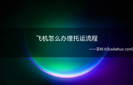 飞机怎么办理托运流程(飞机怎么办理托运流程百度搜索南方航空)