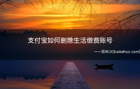 支付宝如何删除生活缴费账号