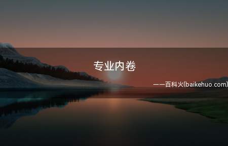专业内卷是指人类社会在一个发展阶段达到某种确定的形式后