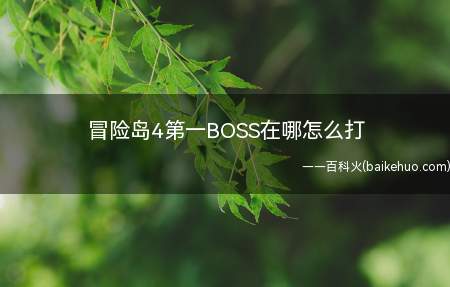 冒险岛4第一BOSS在哪怎么打(BOSS怎么打教你方法技巧)