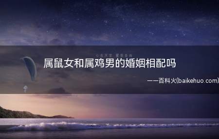 属鼠女和属鸡男的婚姻相配吗