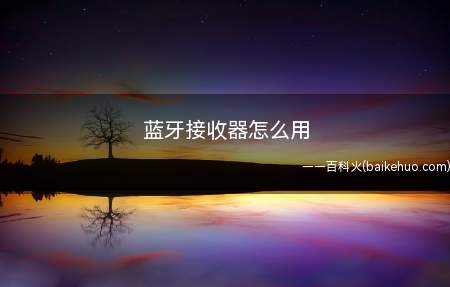蓝牙接收器怎么用(蓝牙接收器与电脑USB接口连接是良好的就可以了)
