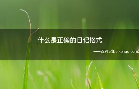 什么是正确的日记格式(日记的内容要真实,你知道吗)