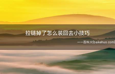 拉链掉了怎么装回去小技巧(拉链掉了应该怎么装)