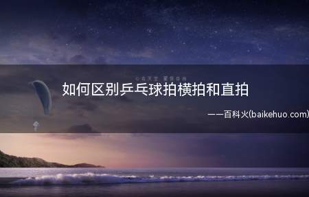如何区别乒乓球拍横拍和直拍