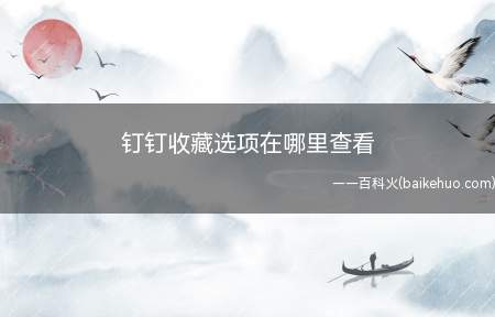 钉钉收藏选项在哪里查看(钉钉收藏在哪,怎么打开手机收藏)