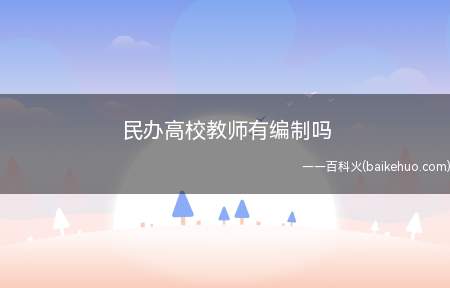 民办高校教师有编制吗(民办高校教师没有编制,待遇福利都是)