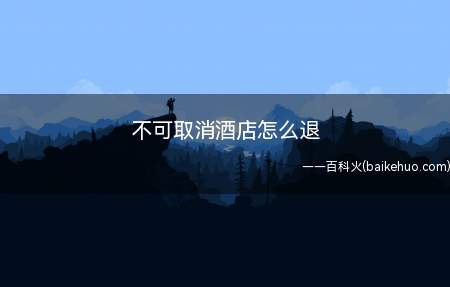 酒店订单不可取消更改,未到店的话担保金不退还,酒店会无条件