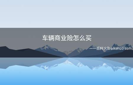 车辆商业险怎么买(车辆商业险直接前往保险公司购买即可)