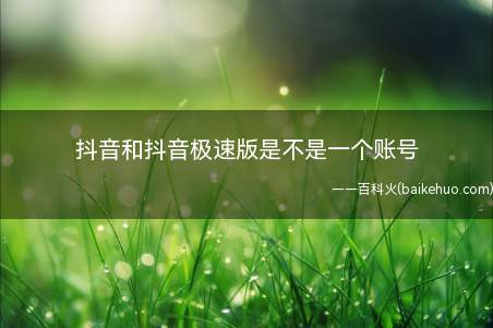 抖音和抖音极速版是不是一个账号(华为p40pro)