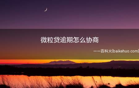 微粒贷逾期了的话,要想协商可以去联系客服,向客服人员提出能否