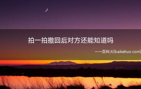 拍一拍撤回后对方还能知道吗(APP版本:微信7.0)