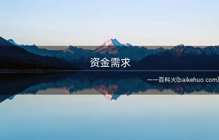 资金需求(企业生产经营活动对资金的需求)
