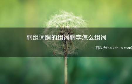 胴组词胴的组词胴字怎么组词
