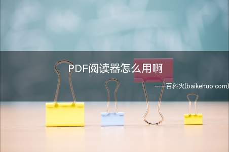 PDF阅读器怎么用啊（就像word文档需要装Office2003）