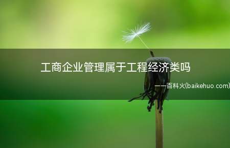 工商企业管理属于工程经济类吗