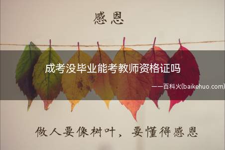 成考没毕业能考教师资格证吗(成考没毕业可以参加教师资格证考试吗)