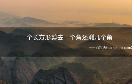 一个长方形剪去一个角还剩几个角(一个长方形,剪去一个角还剩3/4/5个角,三种情况)