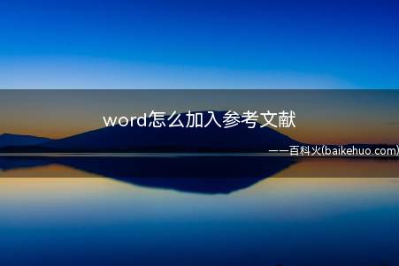 word怎么加入参考文献（Dell灵越5000电脑参考文献的插入方法）