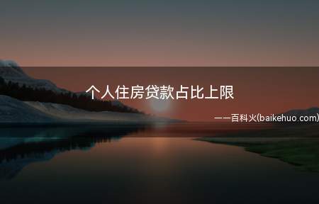 个人住房贷款占比上限(个人住房贷款占比上限是指什么)