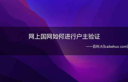 网上国网如何进行户主验证(网上国网户主实名认证怎么操作)