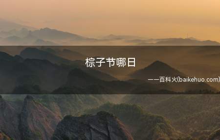 棕子节哪日（粽子节是每年农历五月初五）