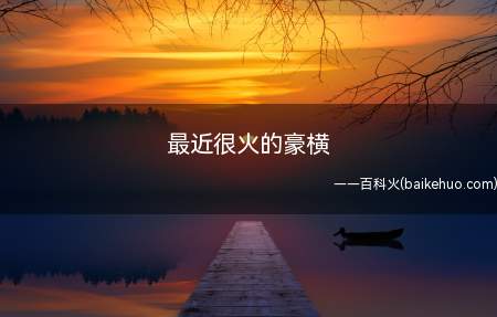 最近很火的豪横(豪横这个词语出自孙红雷主演的电视剧)