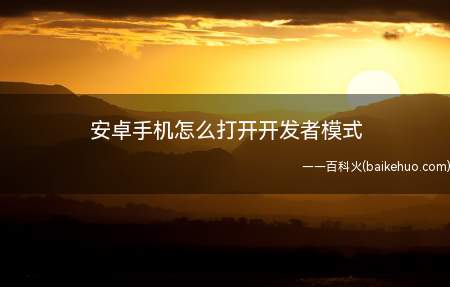 安卓手机怎么打开开发者模式(如何快速简单的用数据线连接手机和电脑)