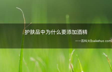 护肤品中为什么要添加酒精(什么样的肌肤不适合用含酒精成分的护肤品)
