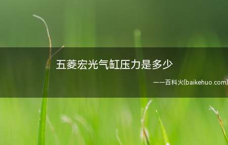 五菱宏光气缸压力是多少(五菱宏光气缸压力在8)