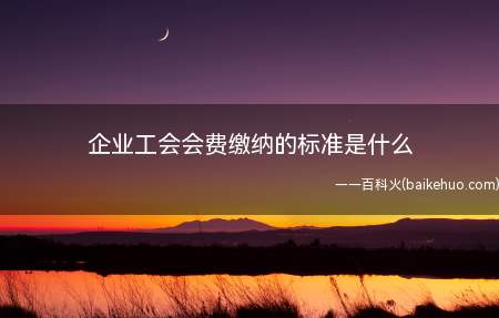 企业工会会费缴纳的标准是什么(企业工会经费=工资薪金总额*2%)